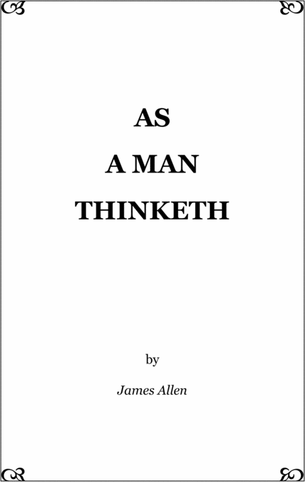 Product picture As a Man Thinketh